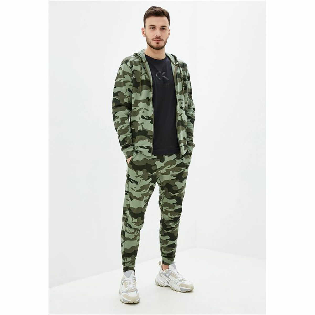 Träningsjacka Herr Calvin Klein Full Zip Grön - 4