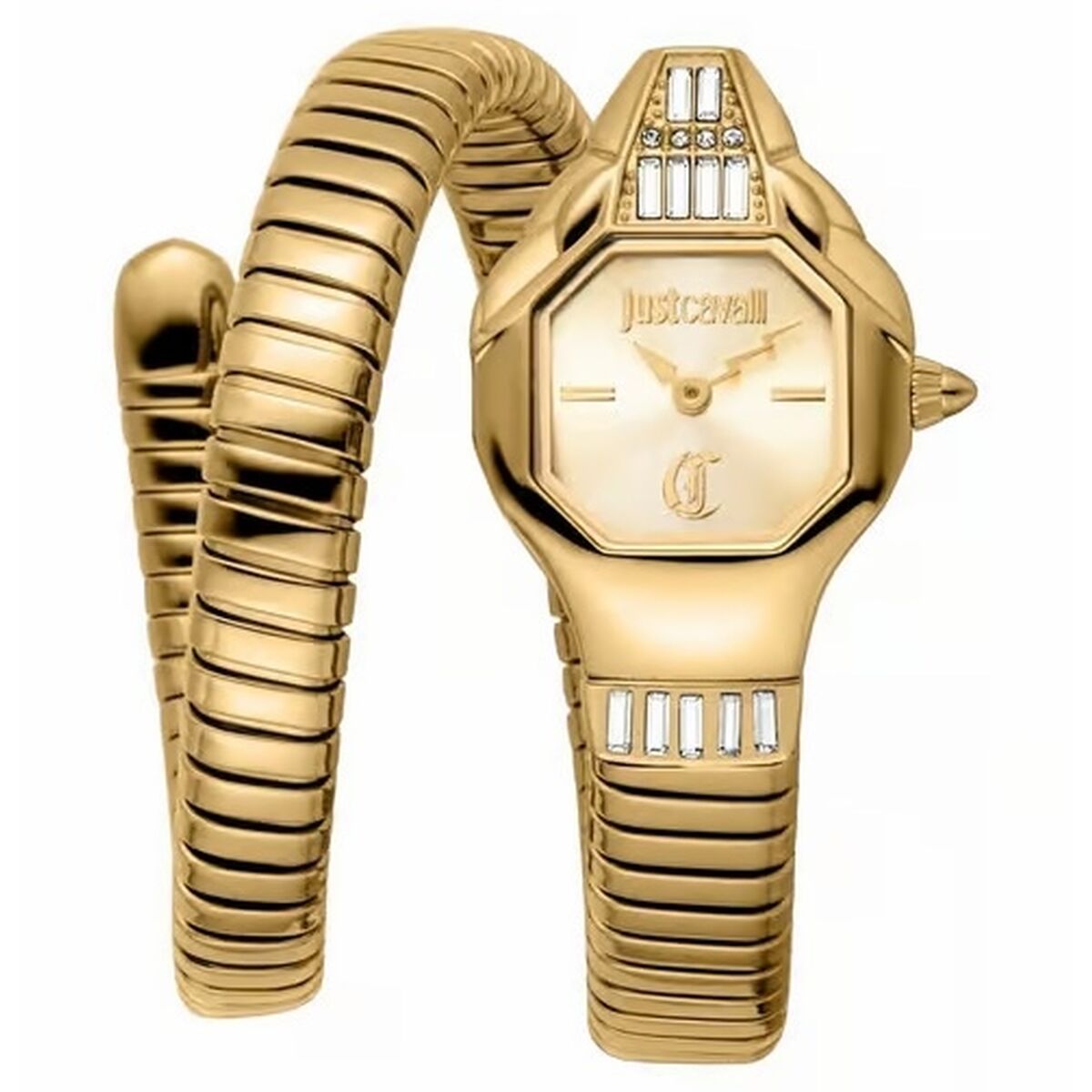 Damklocka Just Cavalli SNAKE Gyllene (Ø 20 mm)