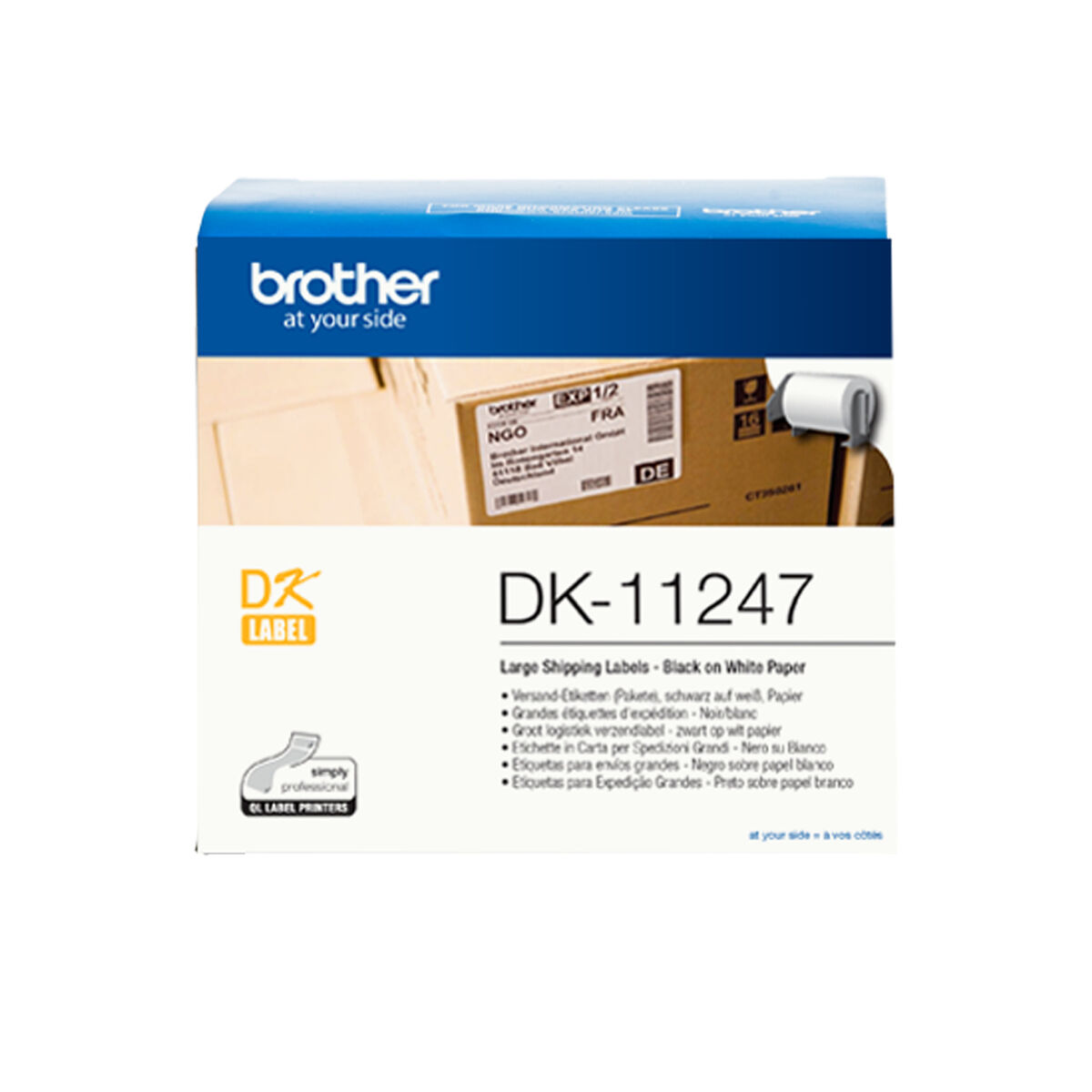 Etiketter till Skrivare Brother DK11247