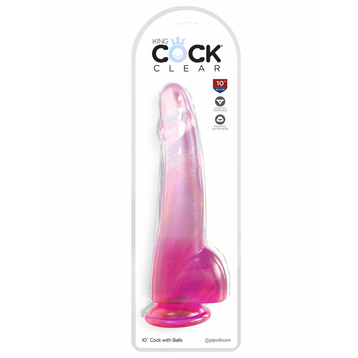Realistisk dildo Pipedream - King Cock Rosa - 2