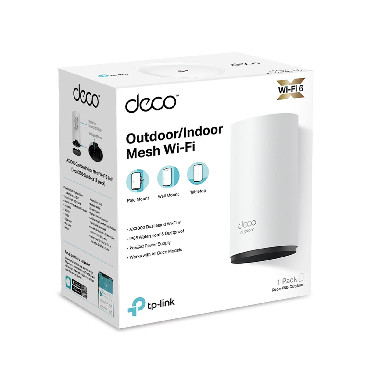 Anslutningspunkt TP-Link Deco X50-Outdoor(1-pack) - 4