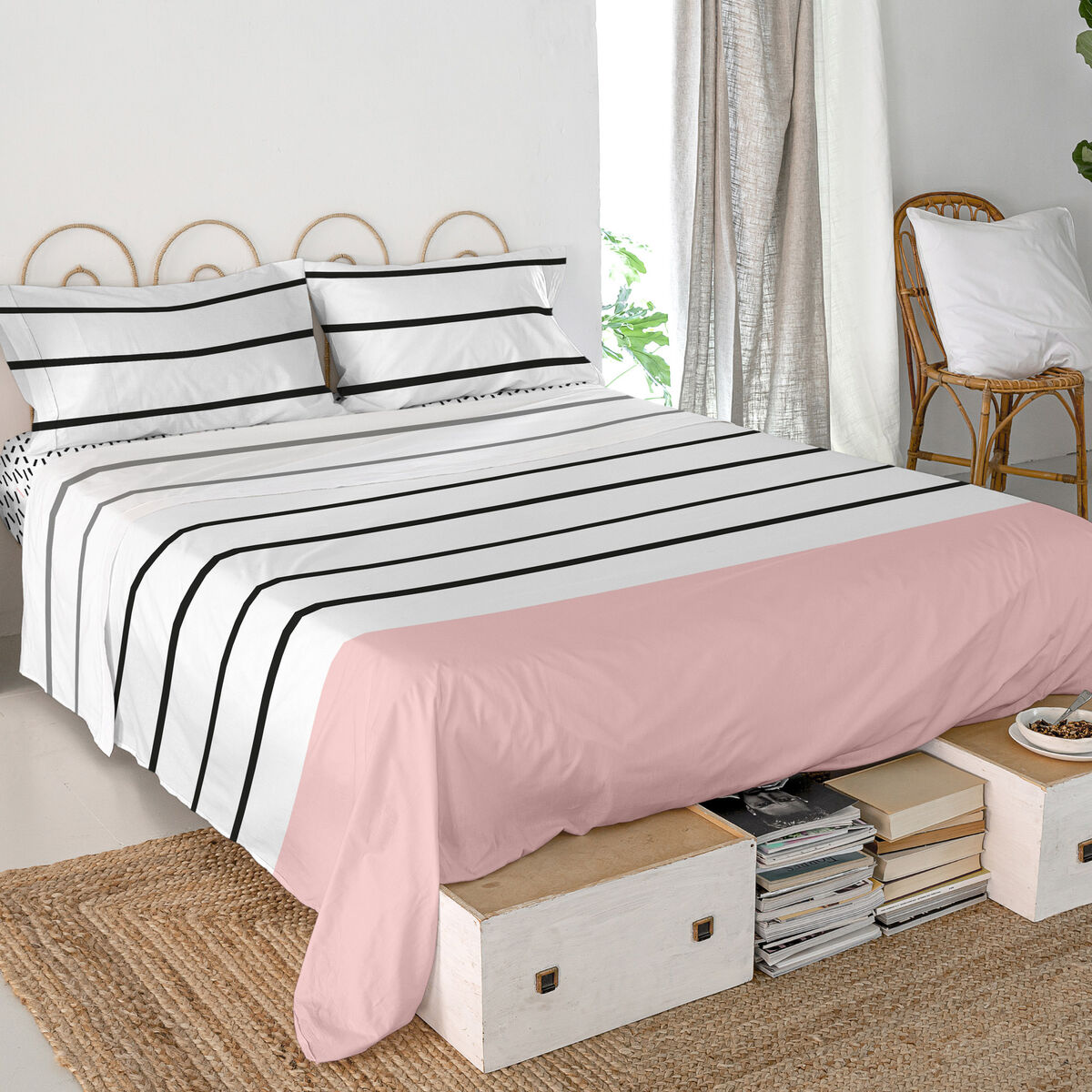 Överlakan HappyFriday Blanc Blush Multicolour 260 x 270 cm - 2