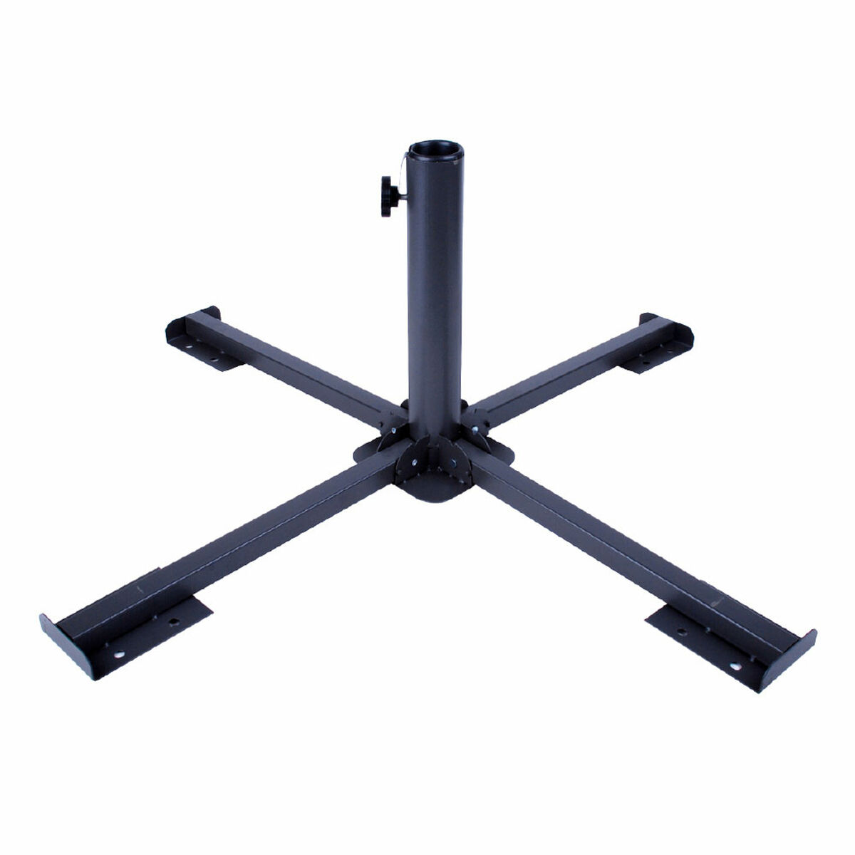 Parasollfot Aktive 86 x 34 x 86 cm Svart Metall (2 antal) - 2