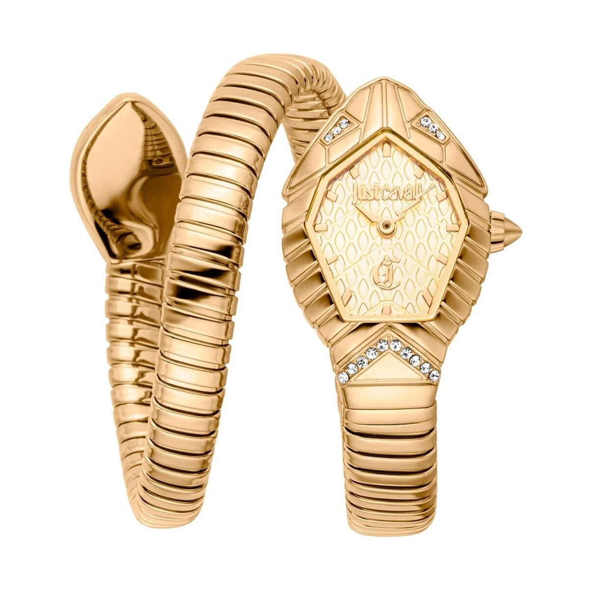 Damklocka Just Cavalli SNAKE Gyllene (Ø 22 mm)