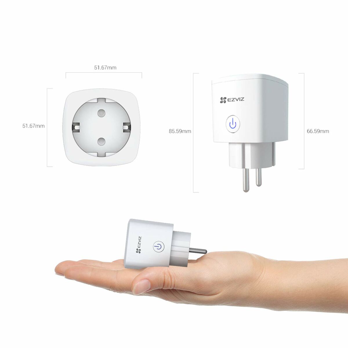 Smartkontakt OR: Intelligent Kontakt Ezviz T30-A Wi-Fi 220 V 220-240 V - 3