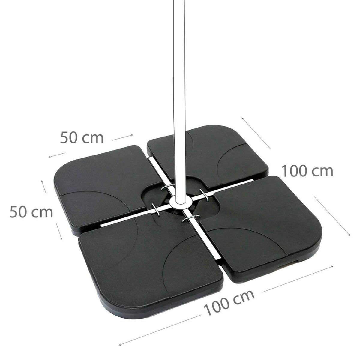 Parasollfot Aktive 50 x 7,5 x 50 cm Plast - 3