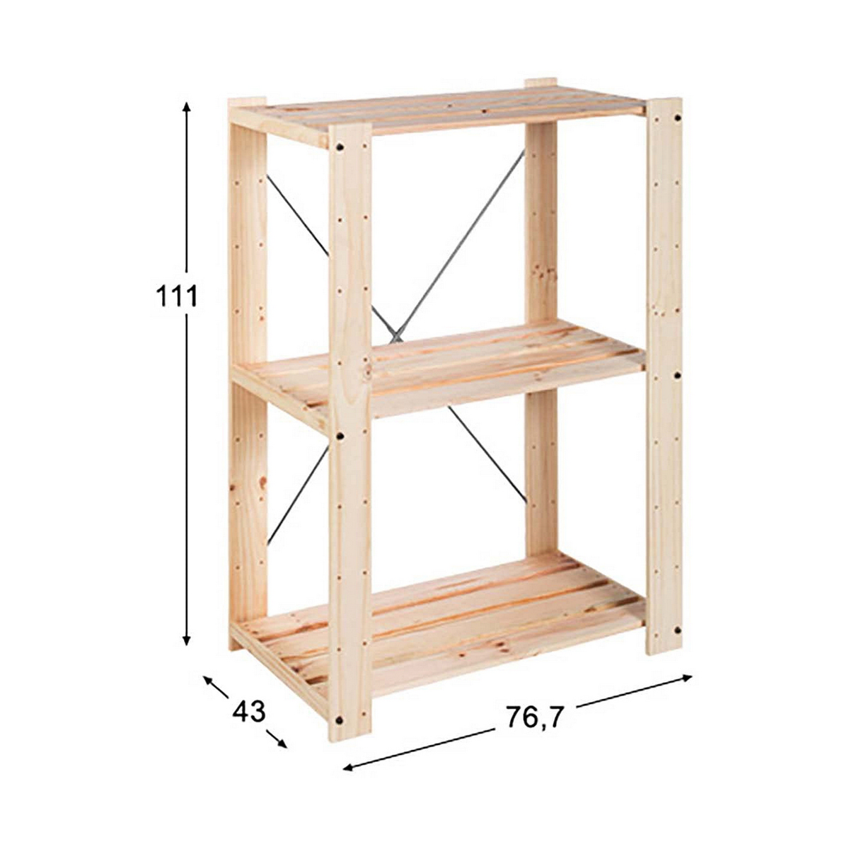 Bokhylla Astigarraga Evolution3 Furu (111 x 76,7 x 43 cm) - 2