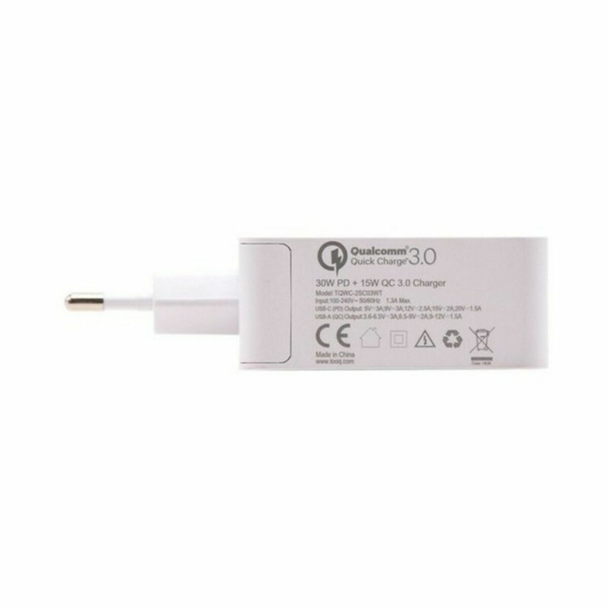 USB-laddare och vägg TooQ TQWC-2SC03WT Vit 48 W - 2