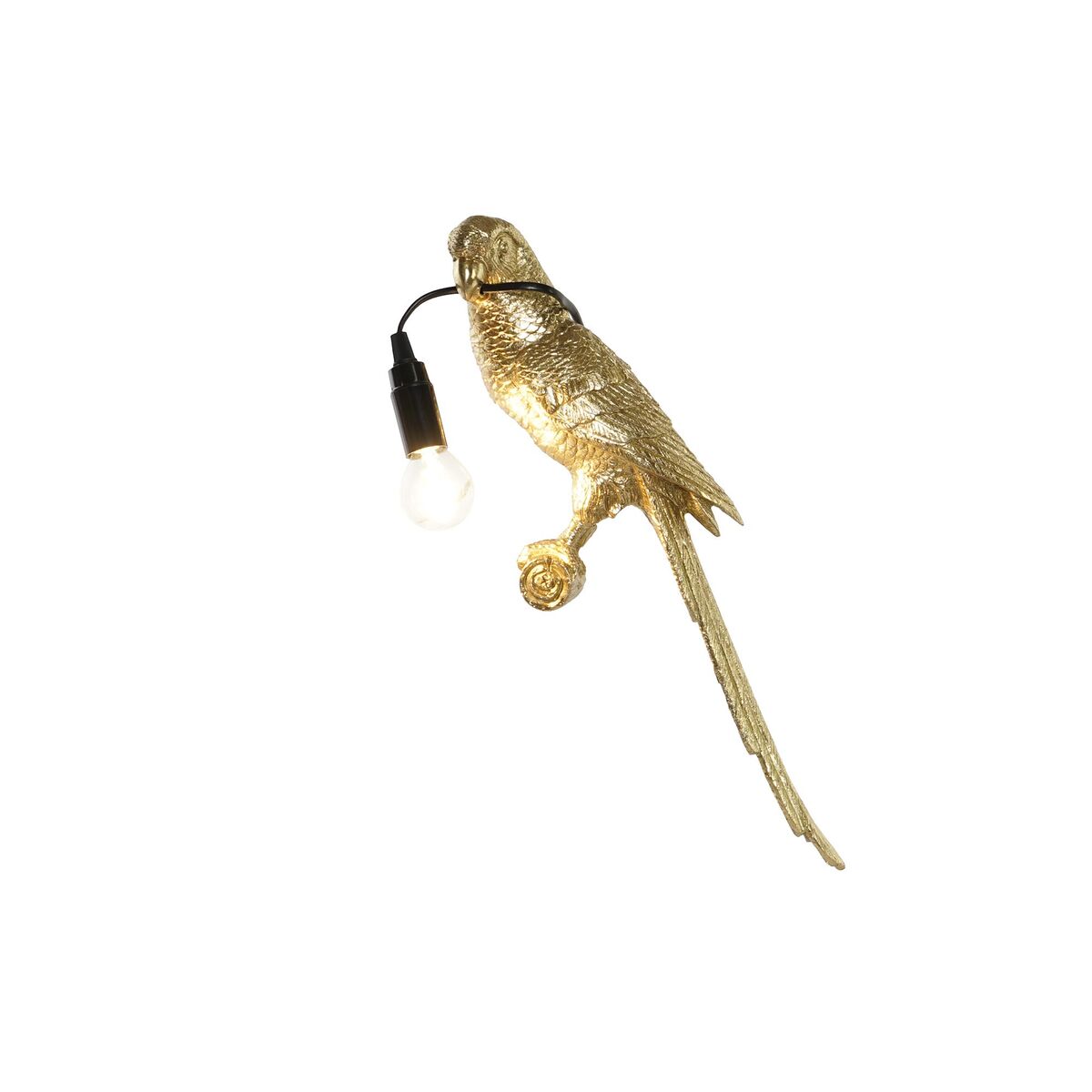 Vägglampa DKD Home Decor Gyllene Harts 25 W Papegoja (14 x 11,5 x 46 cm)