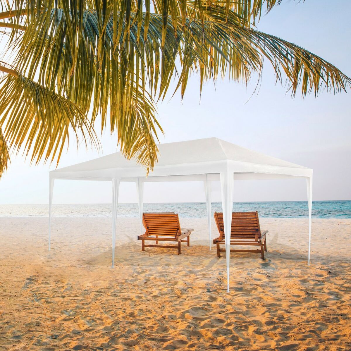 Gazebo Aktive 300 x 255 x 600 cm Metall Vit Plast - 2