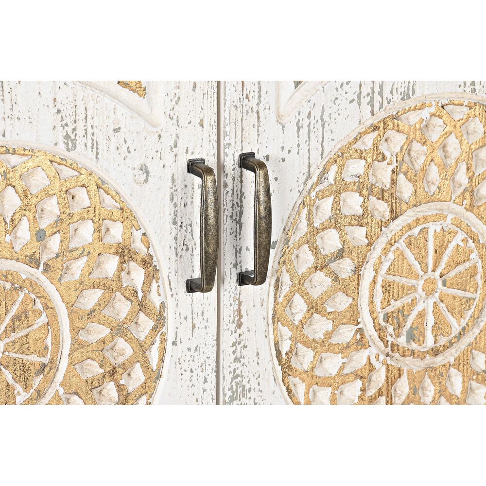 Skänk DKD Home Decor Vit Gyllene Gran Trä MDF 93,5 x 36,5 x 110 cm - 6