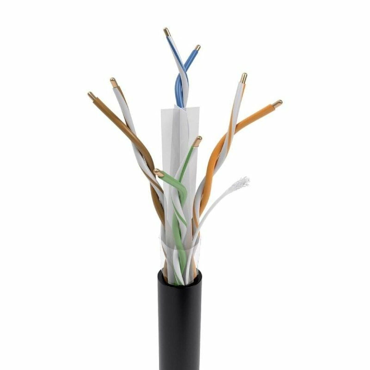 Nätkabel UTP Styv Kategori 6 Aisens AWG23 Svart 305 m - 2