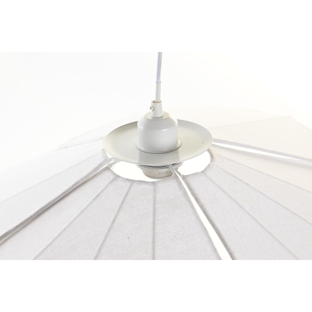 Taklampa DKD Home Decor Metall linne Vit 50 W (68 x 68 x 21 cm) - 3
