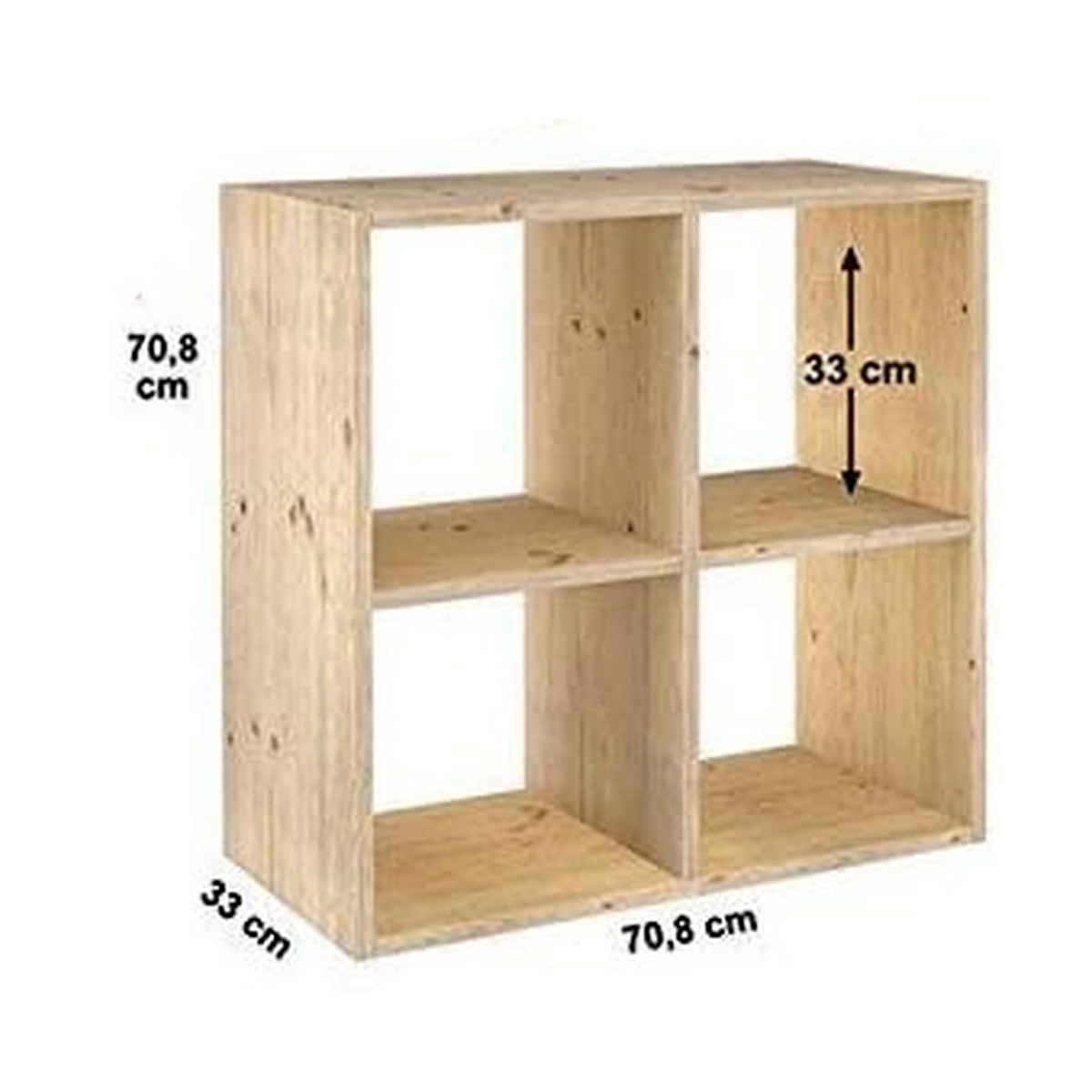 Hyllor Astigarraga 2x2 Dinamic Furu (70,8 x 70,8 x 33 cm) - 6