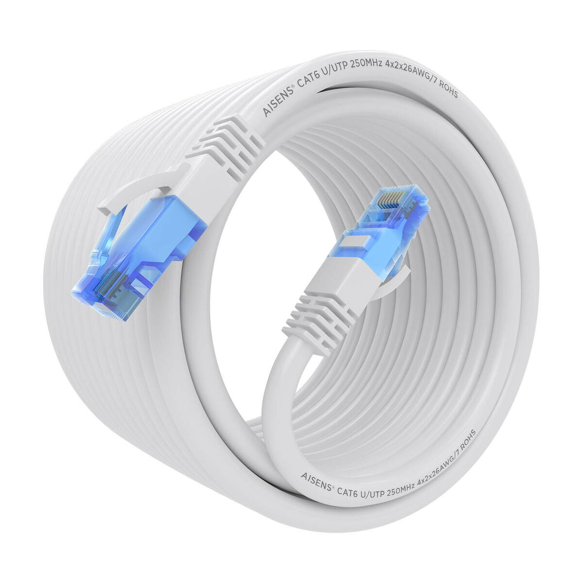 Nätkabel UTP Styv Kategori 6 Aisens A135-0826 Vit 10 m - 2