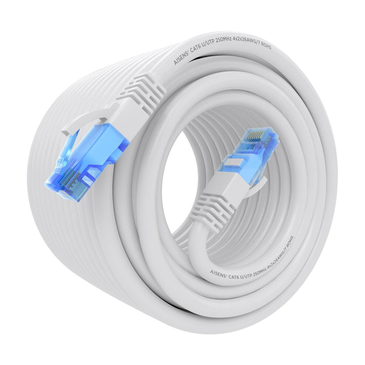 Nätkabel UTP Styv Kategori 6 Aisens A135-0827 Vit Multicolour 15 m - 2