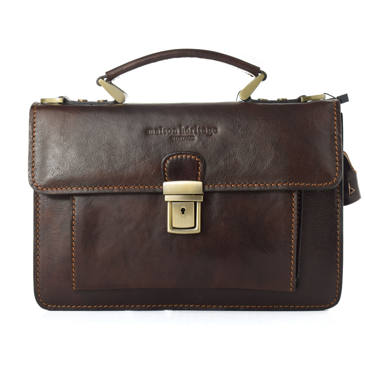 Damväska Maison Heritage EDMOND-MARRON-FONCE Brun 26 x 18 x 8 cm - 3