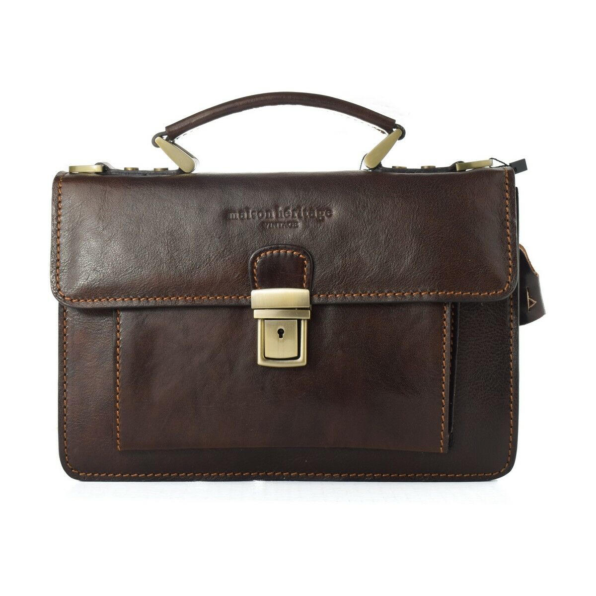 Damväska Maison Heritage EDMOND-MARRON-FONCE Brun 26 x 18 x 8 cm - 2