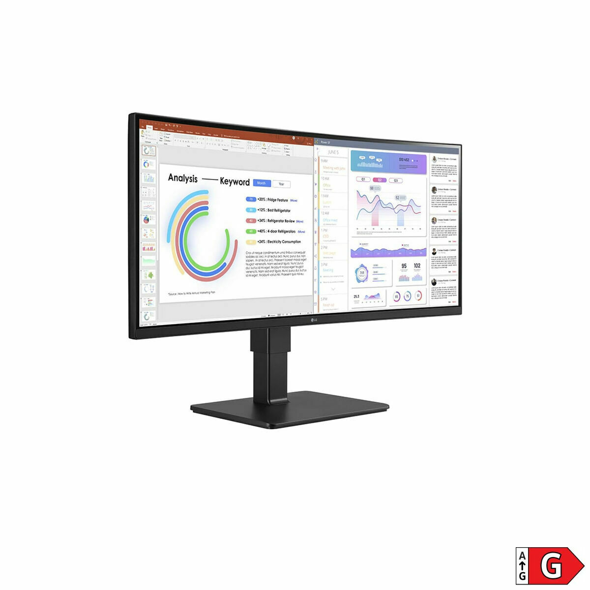 Monitor LG 34BQ77QC-B Wide Quad HD 34" 60 Hz - 9