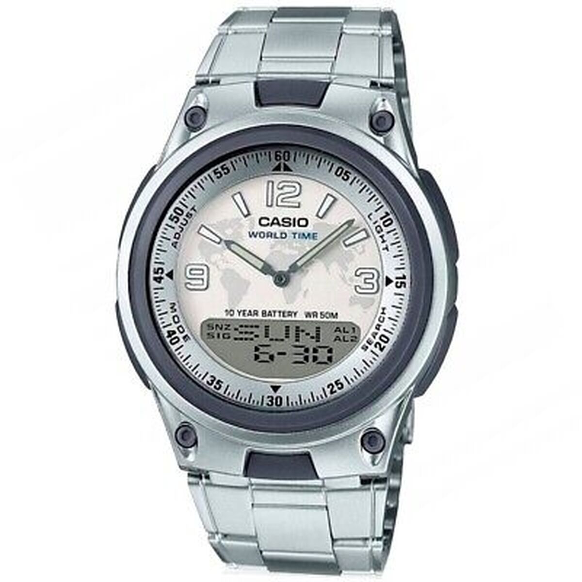 Herrklocka Casio ILLUMINATOR TELEMEMO 30 Silvrig (Ø 40 mm)