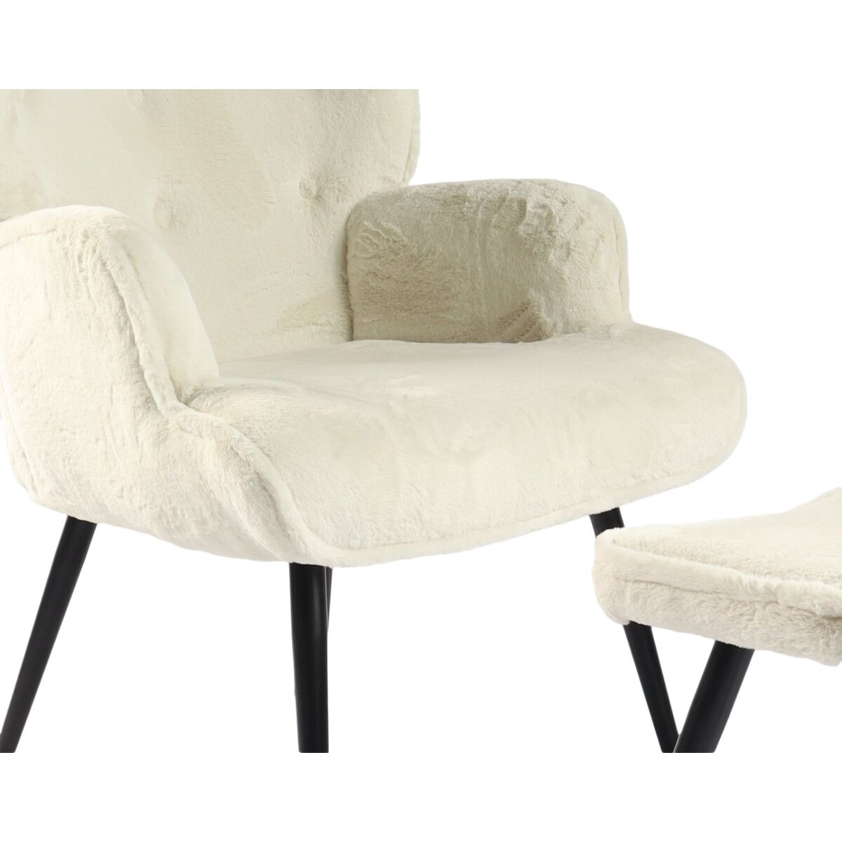 Fåtölj Home ESPRIT Vit Polyester Metall 72 X 74 X 97 cm - 2
