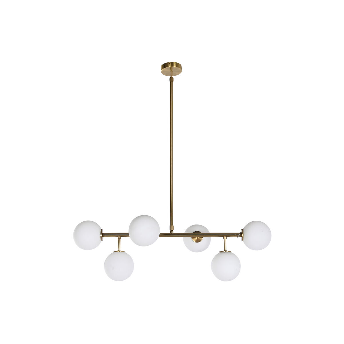 Taklampa DKD Home Decor 83 x 36 x 36 cm Glas Gyllene Metall Vit - 3