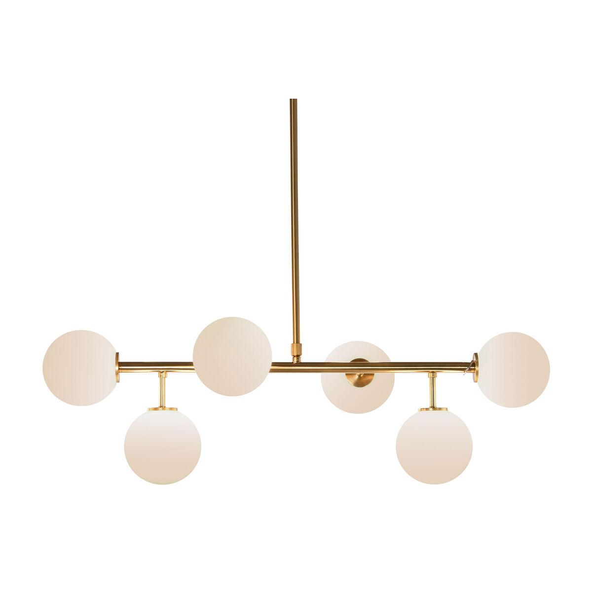 Taklampa DKD Home Decor 83 x 36 x 36 cm Glas Gyllene Metall Vit