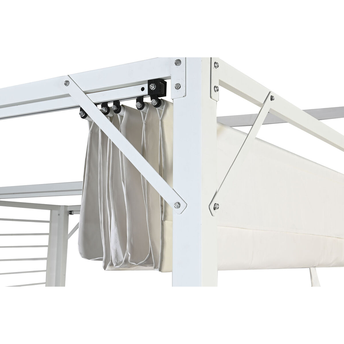 Pergola DKD Home Decor Vit 296 x 296 x 225 cm Stål - 8