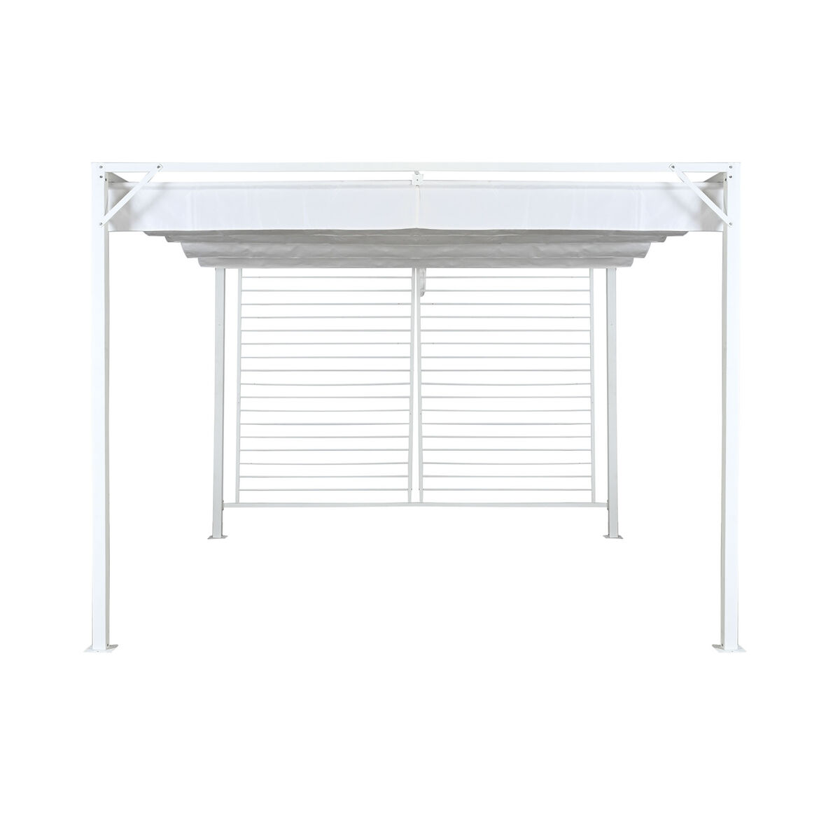 Pergola DKD Home Decor Vit 296 x 296 x 225 cm Stål - 3