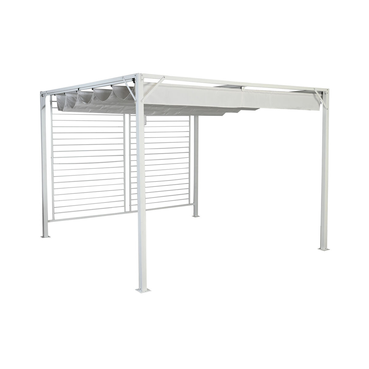 Pergola DKD Home Decor Vit 296 x 296 x 225 cm Stål
