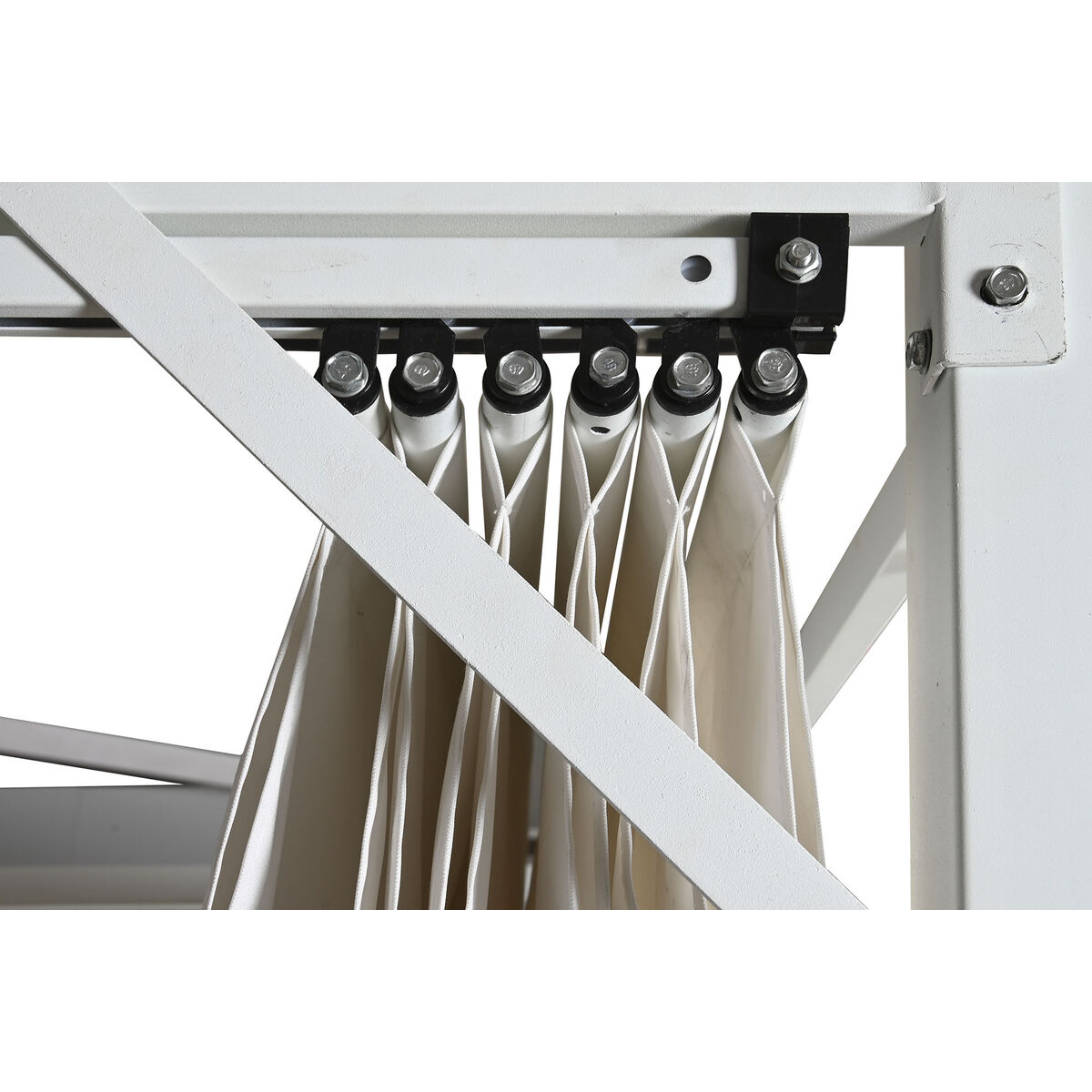 Pergola DKD Home Decor Vit 296 x 296 x 225 cm Stål - 6