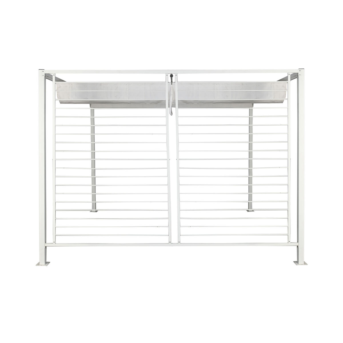 Pergola DKD Home Decor Vit 296 x 296 x 225 cm Stål - 5