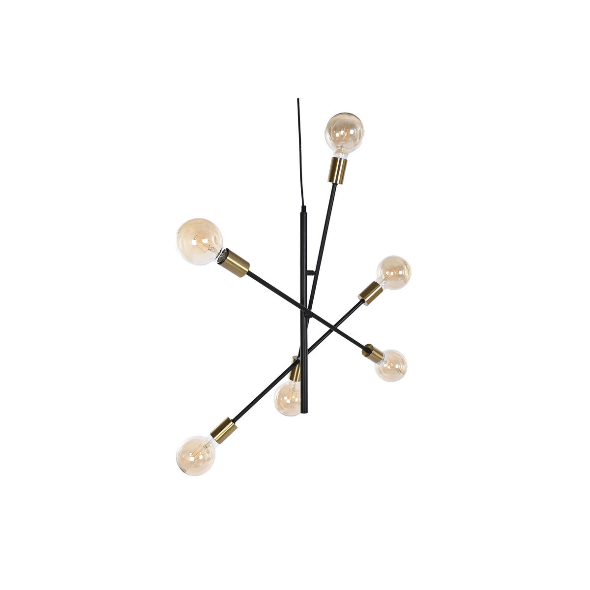 Taklampa DKD Home Decor 60 x 52 x 50 cm Svart Gyllene Metall 50 W - 2