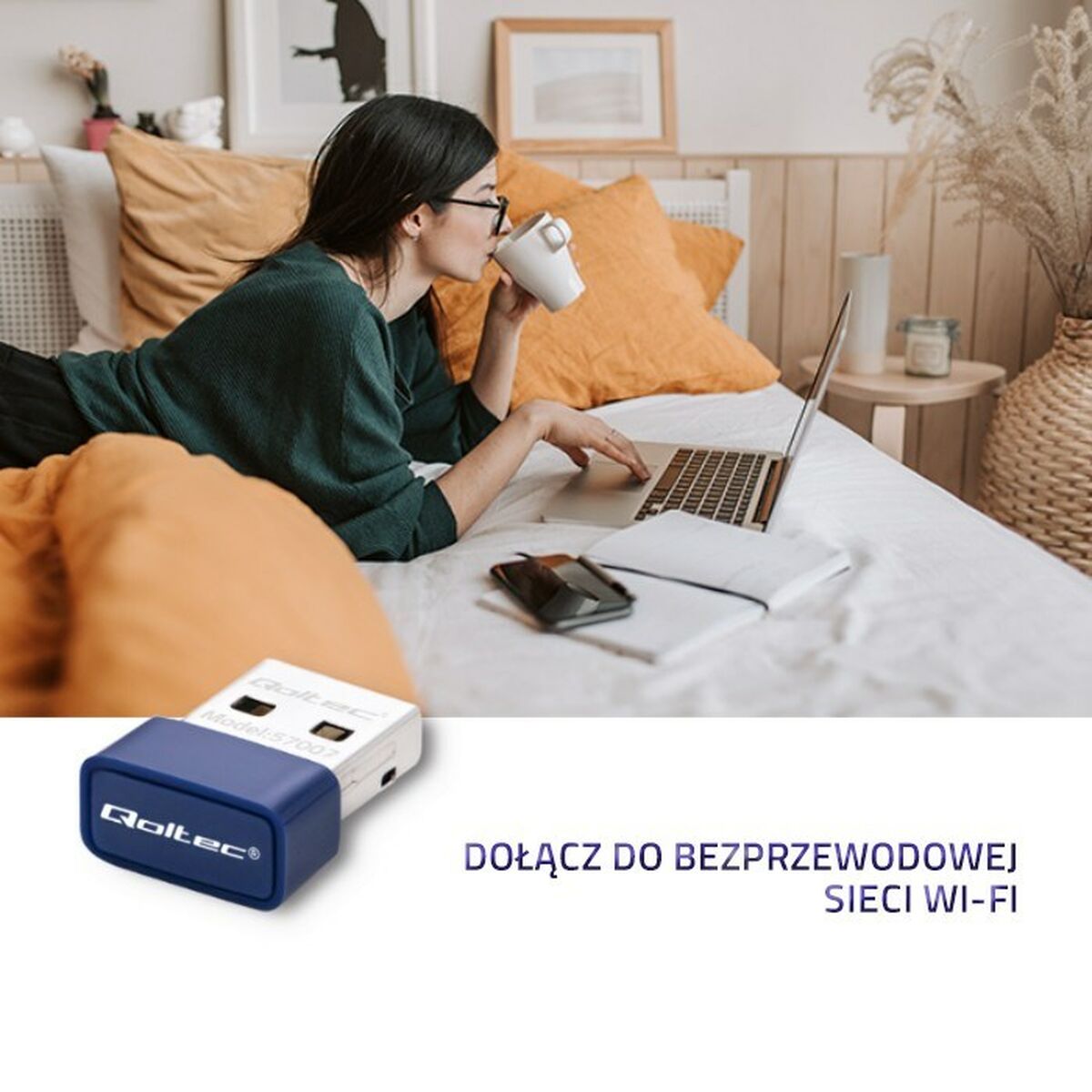 Nätadapter Qoltec 57007 - 5