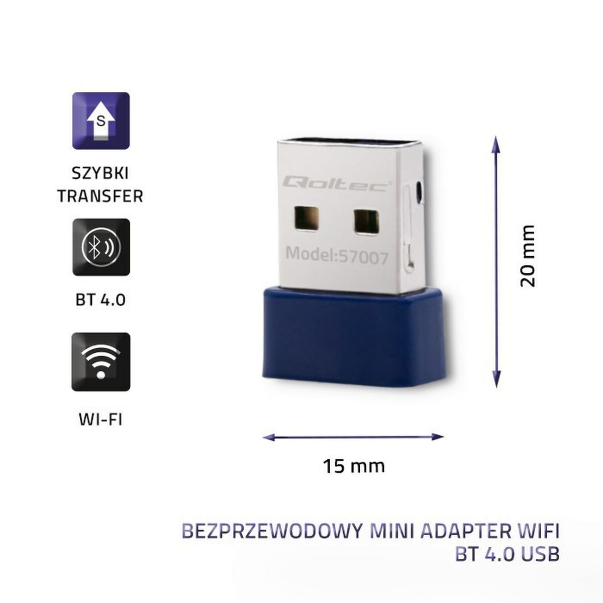 Nätadapter Qoltec 57007 - 4