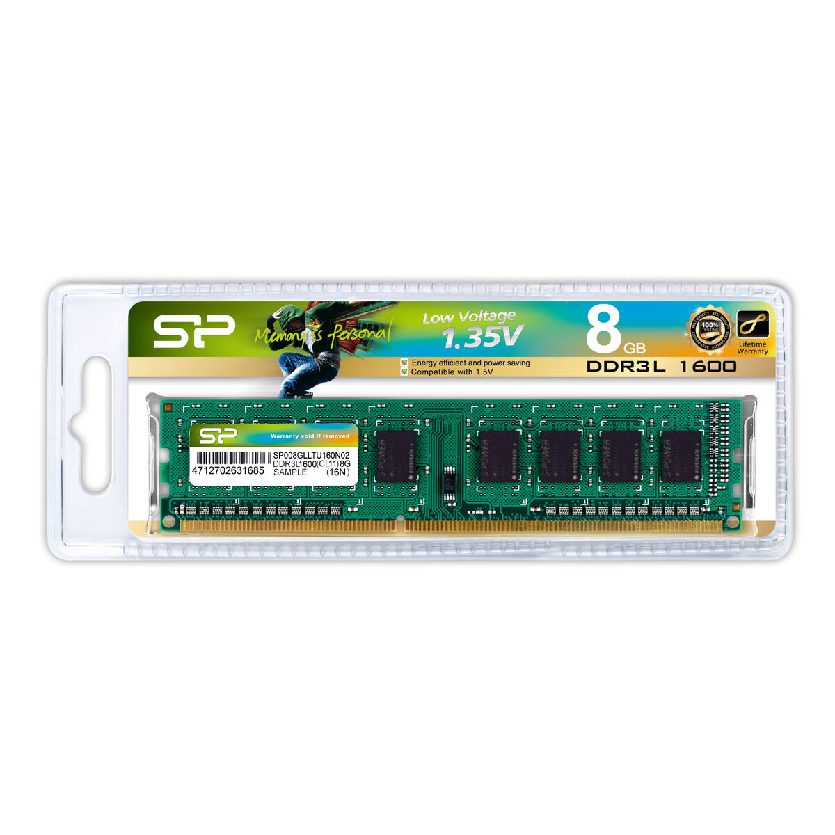 RAM-minne Silicon Power SP008GLLTU160N02 DDR3L CL11 8 GB