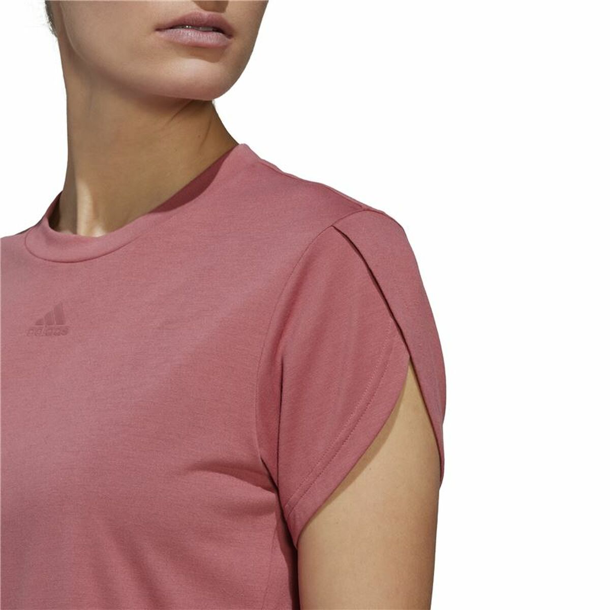 T-shirt med kortärm Dam Adidas trainning Floral  Mörkrosa - 14