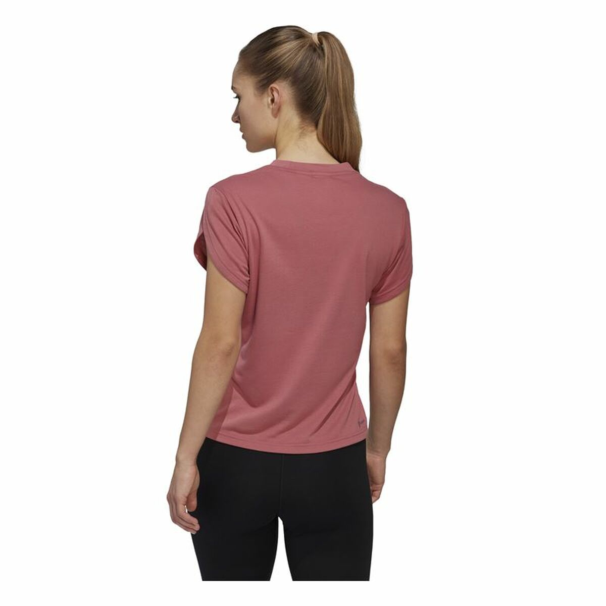 T-shirt med kortärm Dam Adidas trainning Floral  Mörkrosa - 11