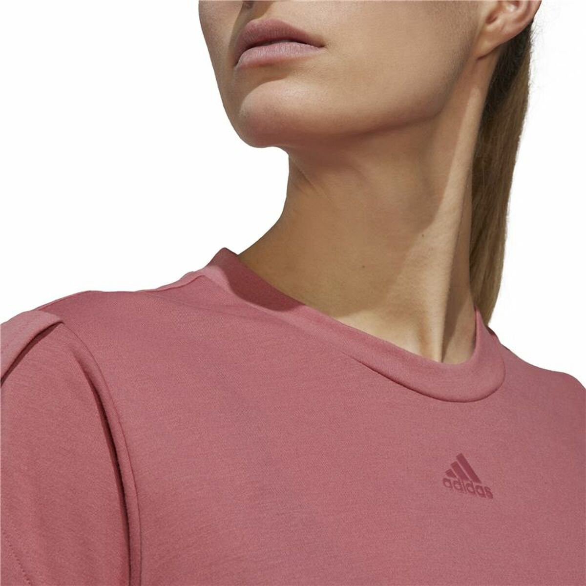 T-shirt med kortärm Dam Adidas trainning Floral  Mörkrosa - 16