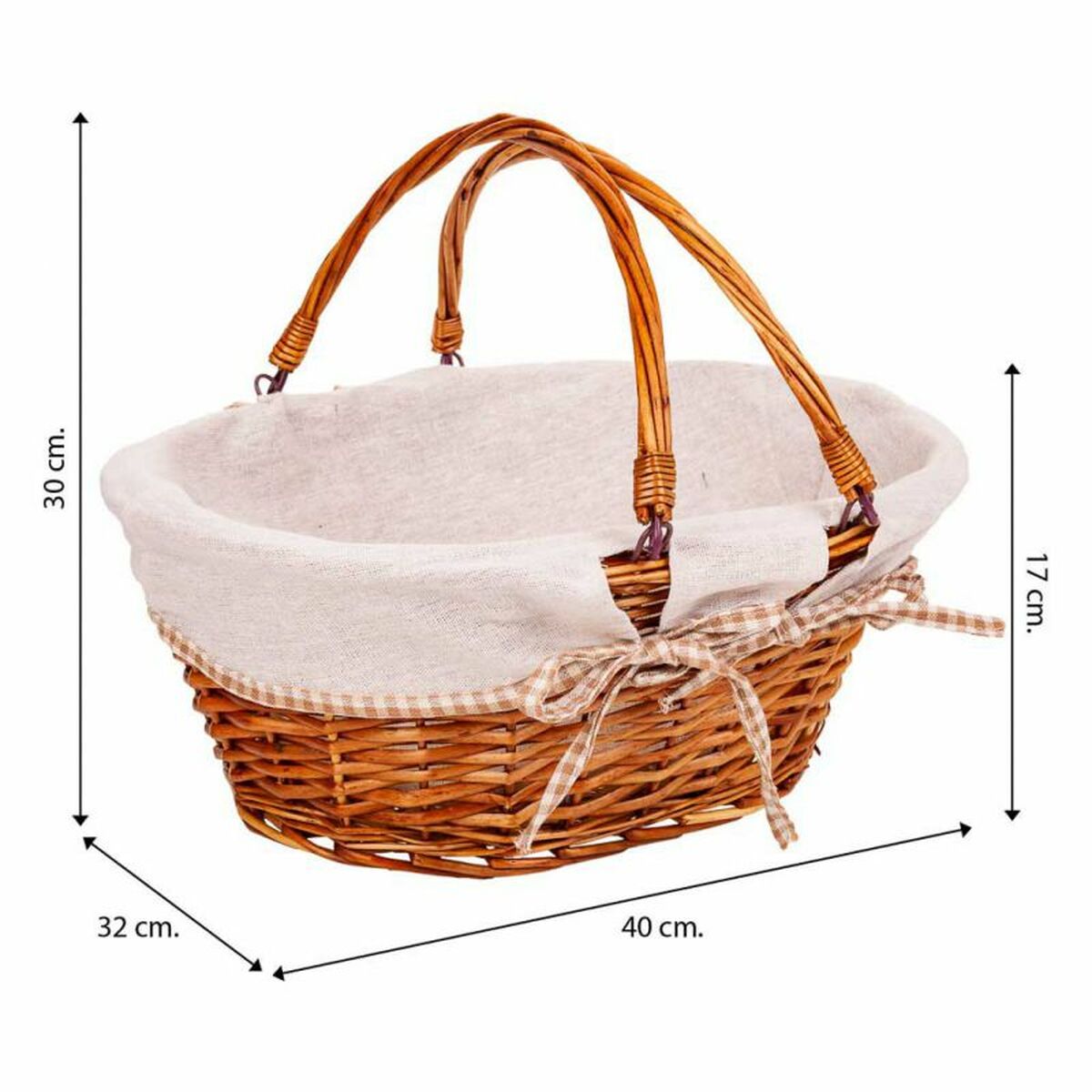 Picknickkorg Alexandra House Living vide Pilträ 40 x 32 x 17 cm - 6