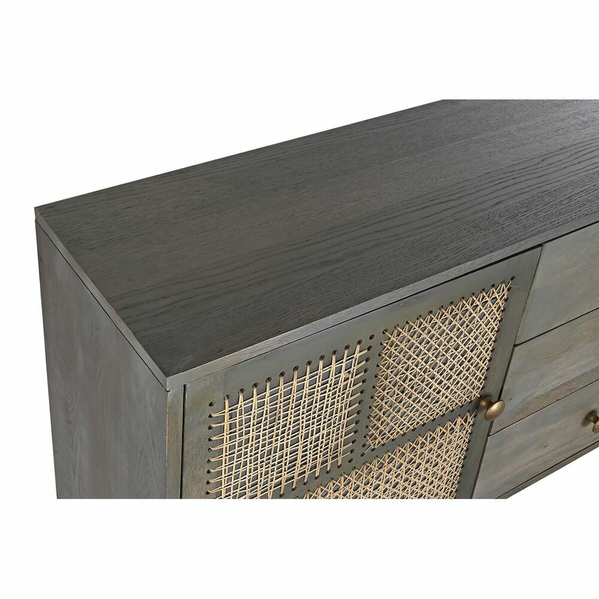 Skänk DKD Home Decor Grå Naturell Mangoträ Trä MDF 160 x 40 x 75 cm - 10