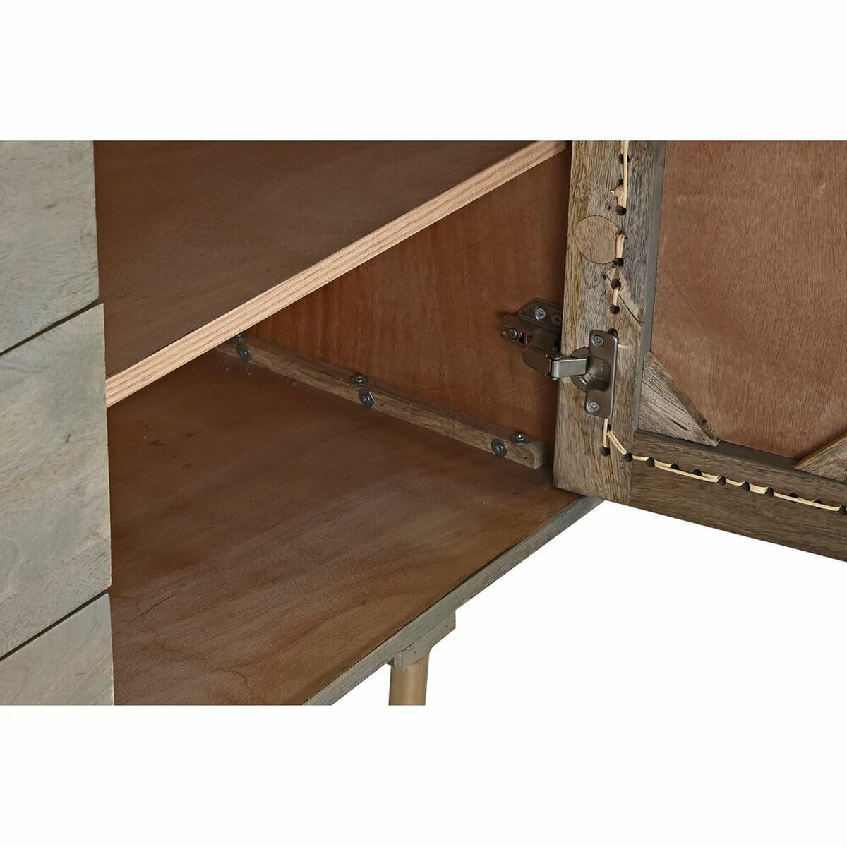 Skänk DKD Home Decor Grå Naturell Mangoträ Trä MDF 160 x 40 x 75 cm - 23