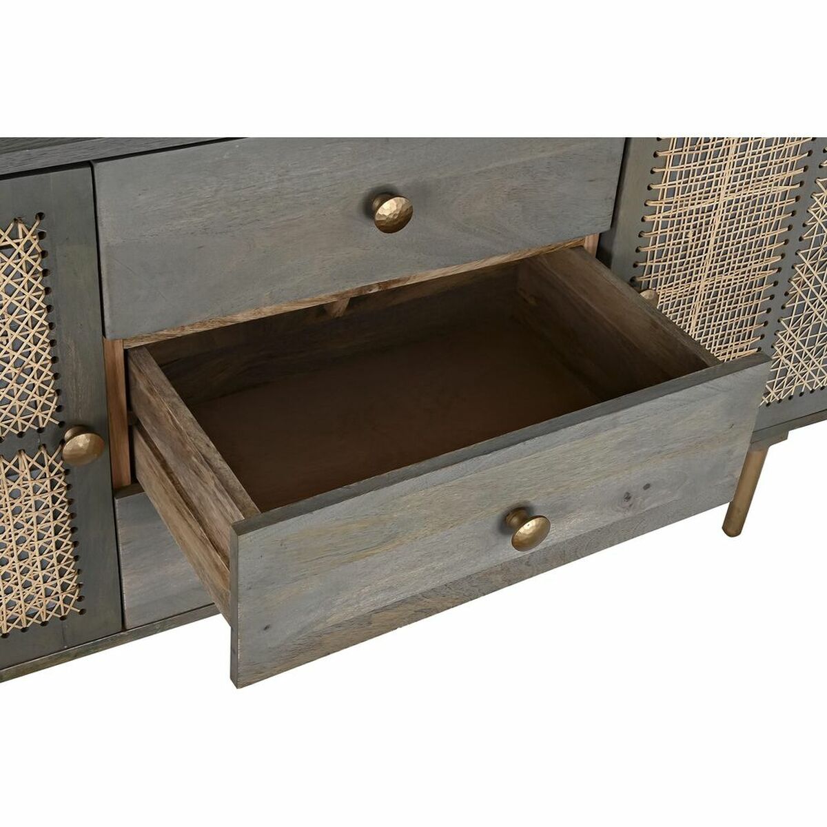 Skänk DKD Home Decor Grå Naturell Mangoträ Trä MDF 160 x 40 x 75 cm - 15