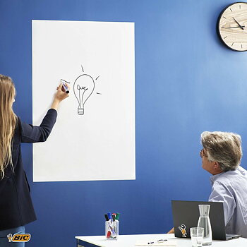 Whiteboard Bic Vidhäftande 2 x 1 m 100 x 200 cm
