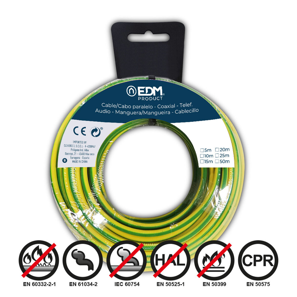 Kabel EDM 28473 Dvobarvna 2,5 mm 25 m - 4