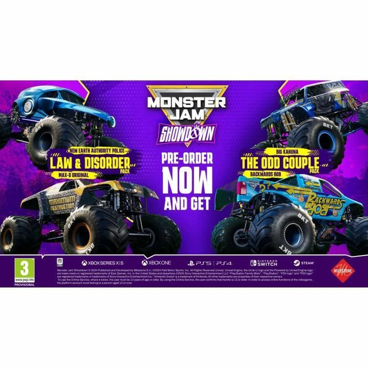 TV-spel för Switch Milestone Monster Jam Showdown - Day One Edition - 2