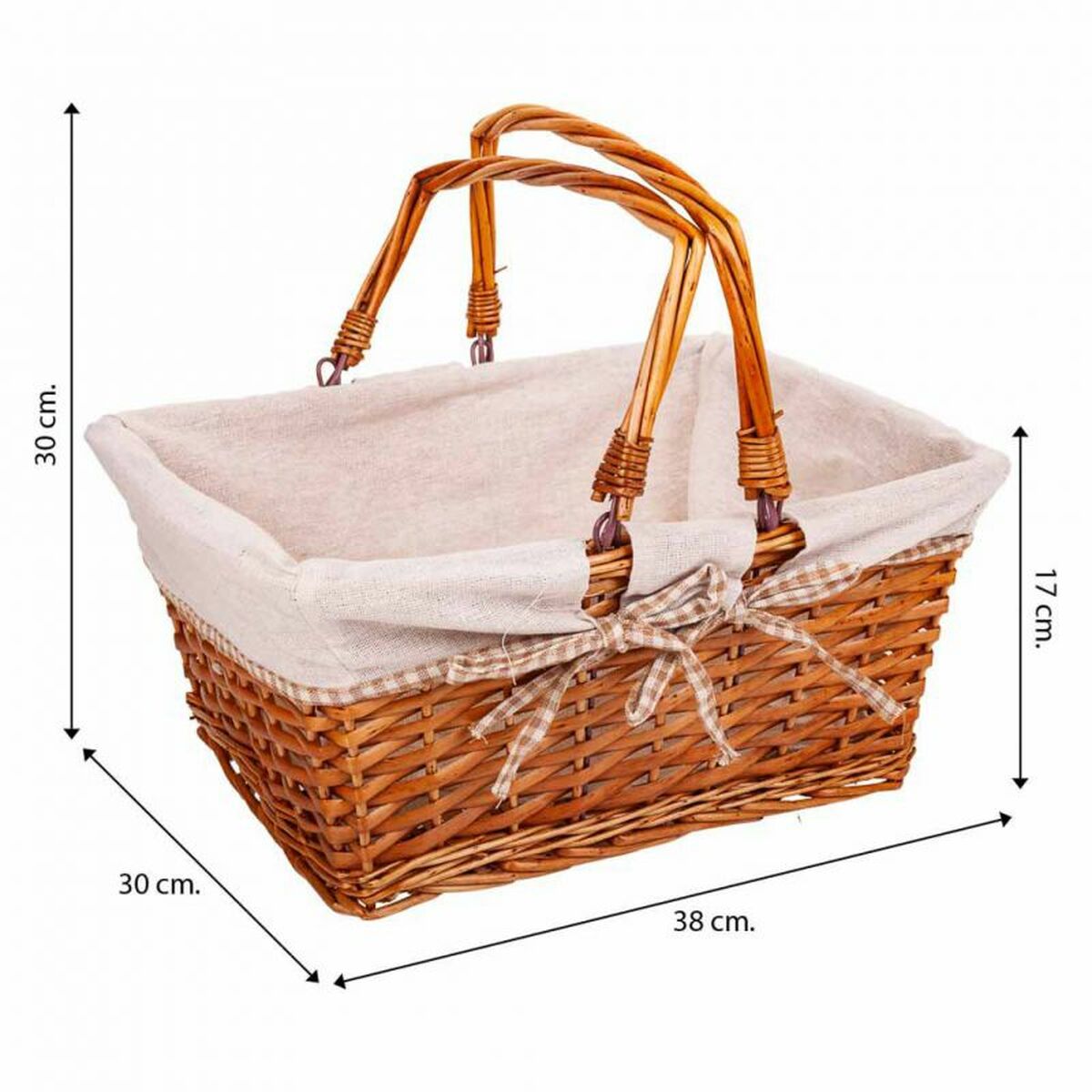 Picknickkorg Alexandra House Living vide Pilträ 38 x 30 x 17 cm - 8