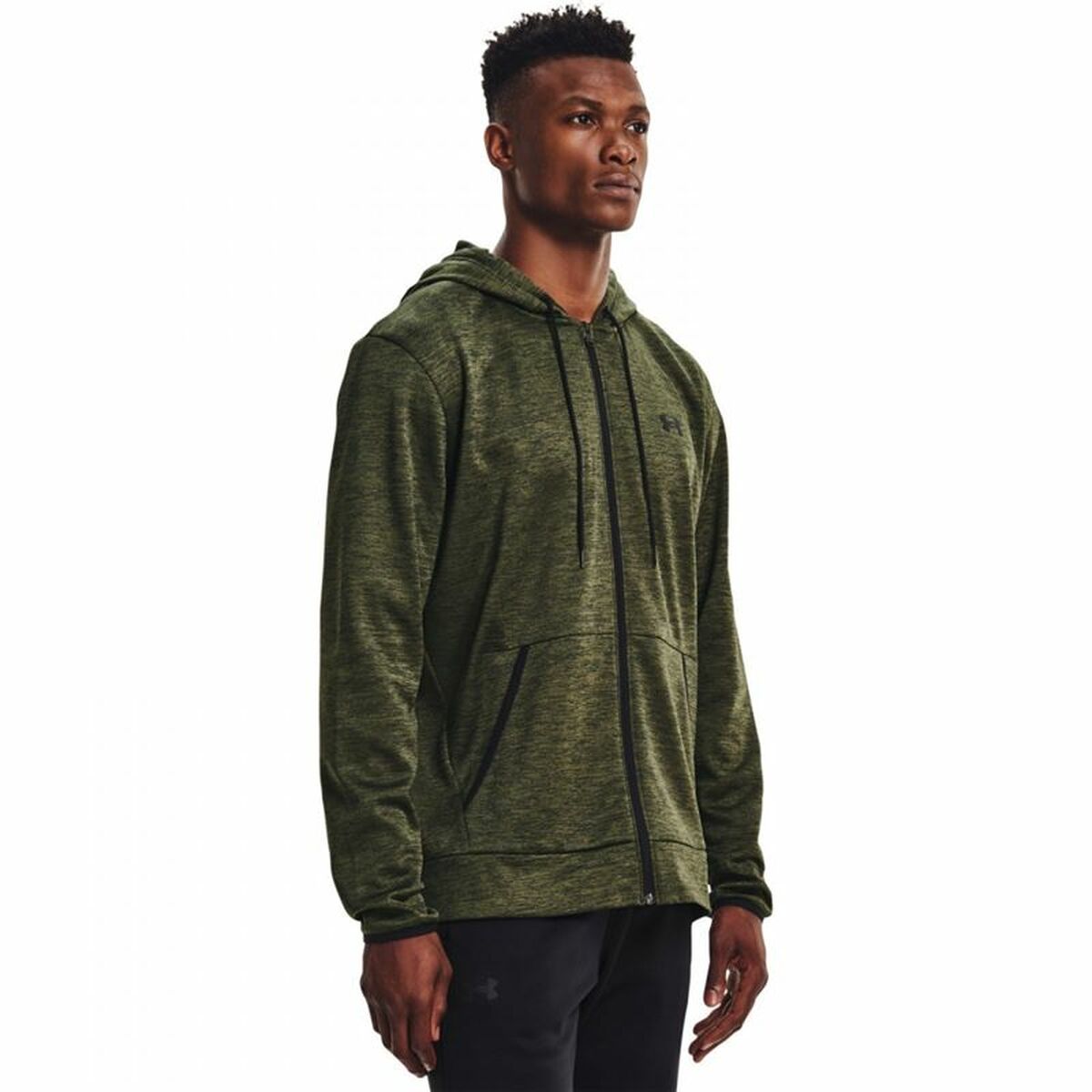Träningsjacka Herr Under Armour Fleece FZ Oliv - 4