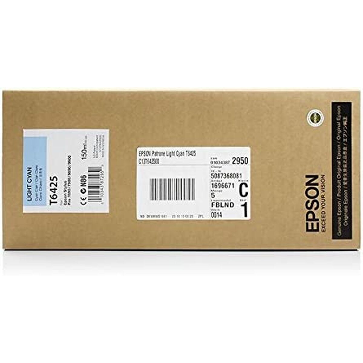 Original Bläckpatron Epson C13T642500 Blå Turkos - 2