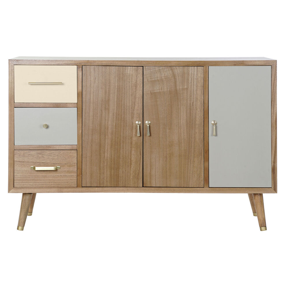 Skänk DKD Home Decor   Vit Kräm Naturell Metall Paulowniaträ 120 x 40 x 78,5 cm - 3